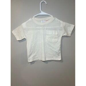 NWT Zara Cream Pocket Short Sleeve Shirt